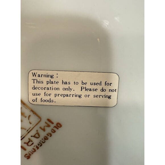 Vintage Mid Century Hand-Painted Gold Imari Plate 11” Inches - Picture 11 of 12